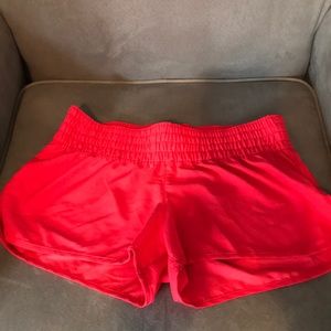 Neon pink shorts